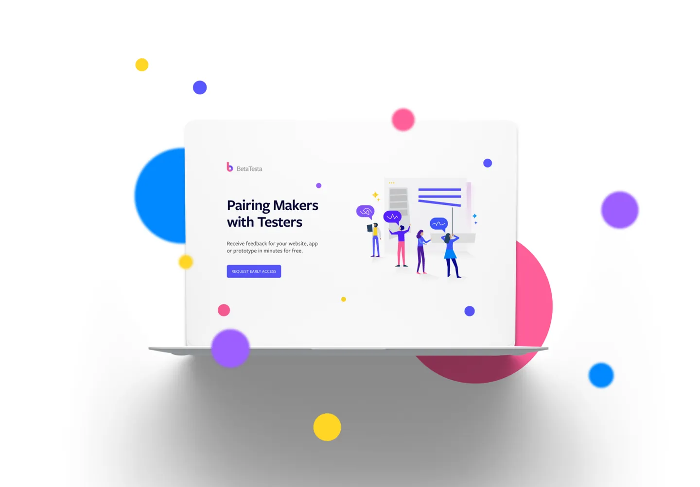 BetaTesta Design Mockup Example