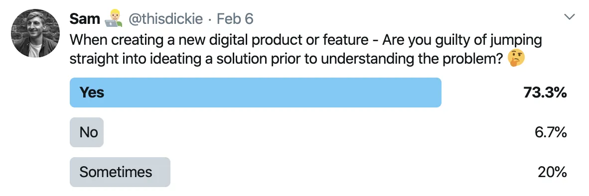 User testing twitter poll